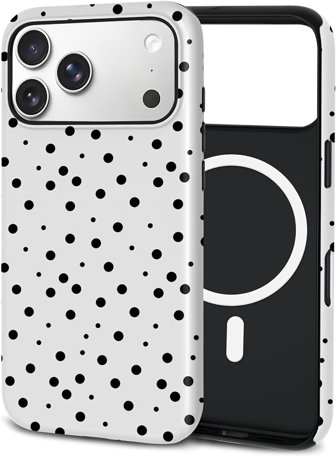 TPU Phone Case for iPhone, MagSafe Wireless Charging Compatible, Shockproof Slim Fit Protective Cover with Anti-Yellowing & Raised Camera Protection (Point 7, iPhone 17 Pro Max(6.9")) by Unknown