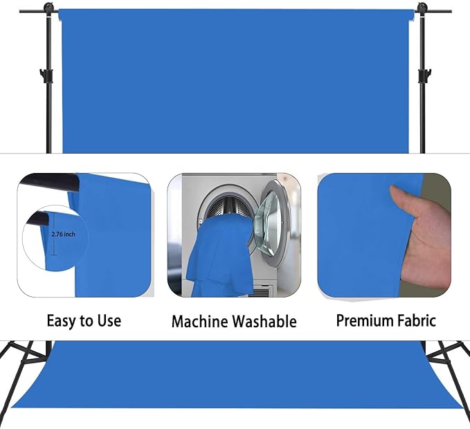 Royal Blue Photography Backdrop for Photoshoot, Fabric 10x20ft | Versatile Studio Photo Backgrounds, Non Reflective, Easy to Use, for Portraits, Product, Party, Video Creation - Image 6