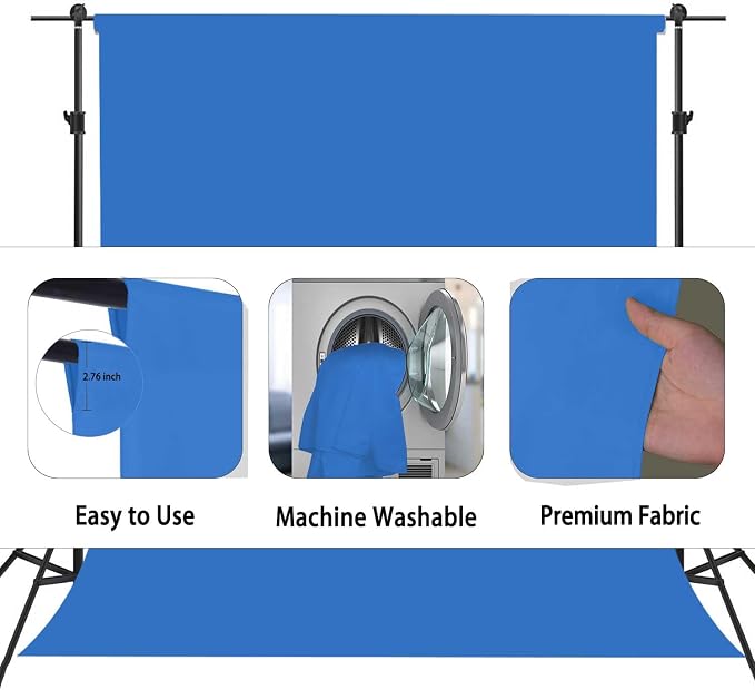 Royal Blue Photography Backdrop for Photoshoot, Fabric 5x7ft | Versatile Studio Photo Backgrounds, Non Reflective, Easy to Use, for Portraits, Product, Party, Video Creation - Image 6