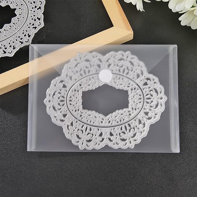 40 Pieces Clear Stamp and Die Storage Bag, Resealable Plastic Die Storage Pocket Large Die Cuts Stencil Storage Pockets for Card Making DIY Scrapbooking, 5 x 7 Inch,with 6 Sheets Label Stickers - Image 5