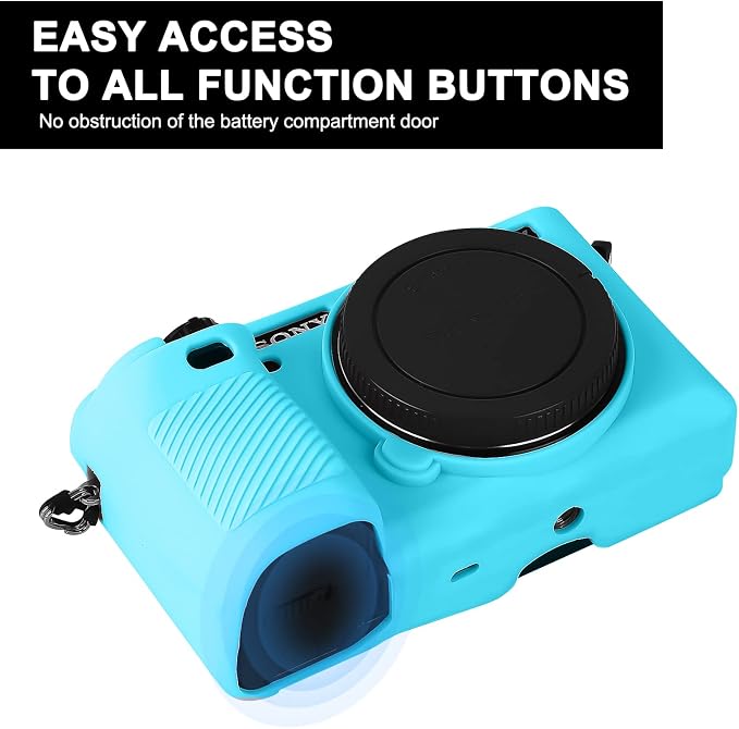 Easy Hood Case for Sony Alpha A6000 ILCE-6000 Digital Camera, Blue | Soft Silicone,Anti-Scratch,Dustproof,Shockproof,Slim Fit,Enhanced Grip,Camera Skin Protector Accessories Protective Cover - Image 4