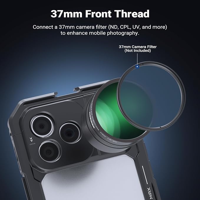 NEEWER 3X Teleconverter for Phone Telephoto Lens Only, 360mm Equivalent, 12 Elements 6 Groups, 17mm Thread, Compatible with iPhone Android Samsung Xiaomi, Use with Phone Cage, Case & Tripod, LS-89 - Image 5