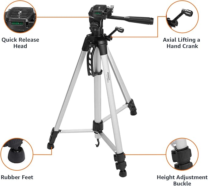 Amazon Basics 60-inch Lightweight DSLR Tripod with Bag, Black - Image 7