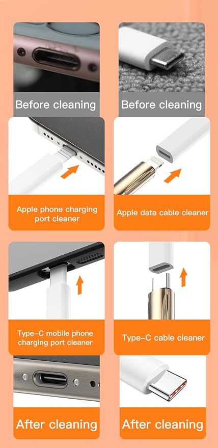 32-in-1 Electronics Cleaning Kit for Phone, Earbuds, Keyboard & Camera Lens | Charging Port Cleaner | Compatible with iPhone, AirPods, Android Devices, Laptop & Monitor | All-in-One Cleaning - Image 9