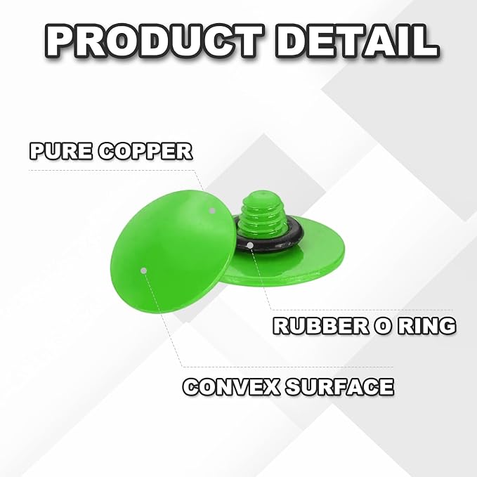 PATIKIL Camera Shutter Button, 3 Pack 10mm Convex Surface Shutter Release Buttons Pure Copper Camera Button for Nikon for Fujifilm for Leica DSLR/SLR, Green - Image 3