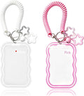 2 Pack Cute Photocard Holder Keychain,Kpop Photo Card Holder | Creative Photo Protector Keychain Accessories for Bus Card, Daily Display & Travel Decorations Gifts by Unknown