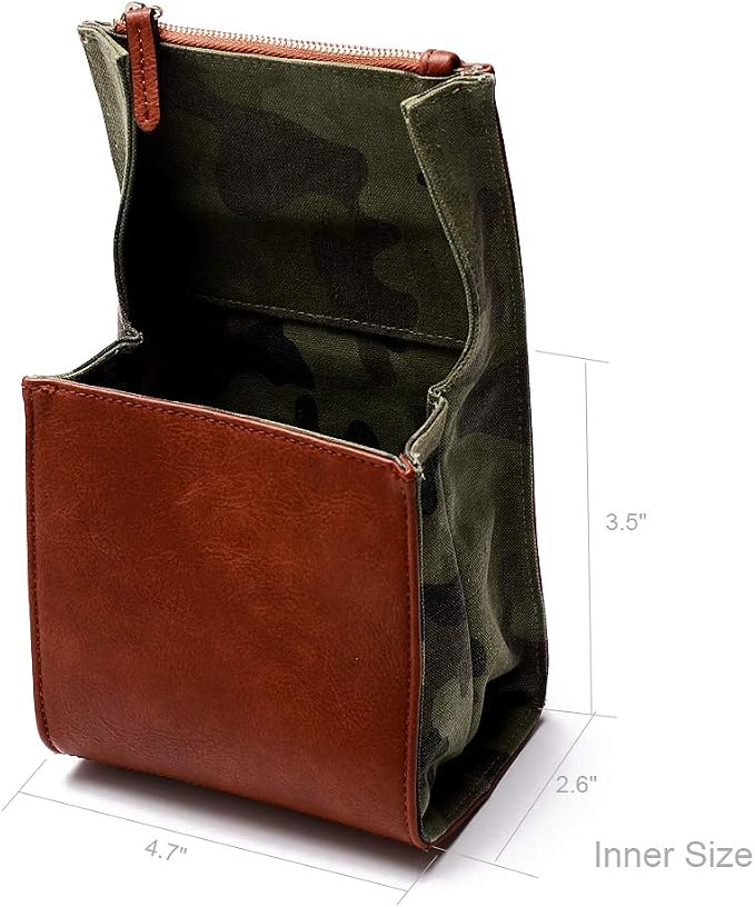 CANPIS Mirrorless Camera Case, Leather Small Camera Bag Lens Pouch, Photography Travel Bag, Outdoor Carry-on Storage Bag (not support DSLR Camera and Long Lens) - Image 3