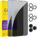 PEHAEL for iPhone 12 Pro Max Privacy Screen Protector+Camera Lens Protector | Installation kits, Anti-Spy Private, Anti-Scratch, 9H Tempered Glass, Case Friendly, 2+2 Pack, [6.7 inch] by PEHAEL