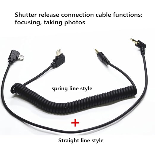 (3.5mm-USB c) for Sony a7v/a7m5/a7r6 Shutter Release Connection Cable Camera a6700 a7c r/a7cII/ZV-E1/ZV-E10 II 13.8in Flash Starter Remote Control Accessory Wire(3.5mm-Type c Cable 2pcs) - Image 6
