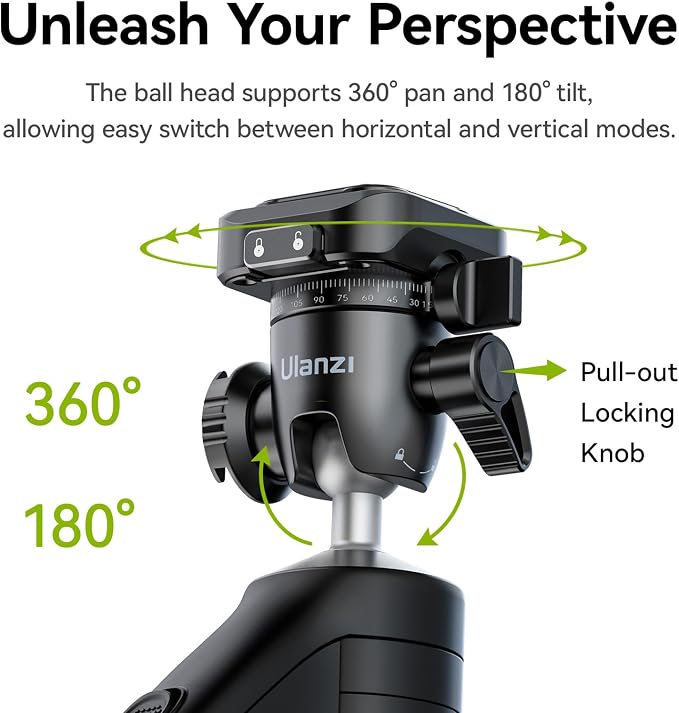ULANZI TT38 Mini Tripod for Camera, One-Click Open Tabletop Camera Tripod | Pocket - Image 4