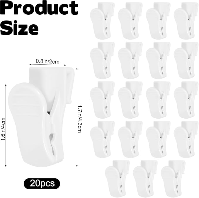 20 Pcs Grid Wall Hooks Clips, Gridwall Accessories Hanging Display Oil Painting Sign Panel Wall Wire Rack Clips for Retail, Art Exhibition and Workspace Organization Displays and Storage - Image 2
