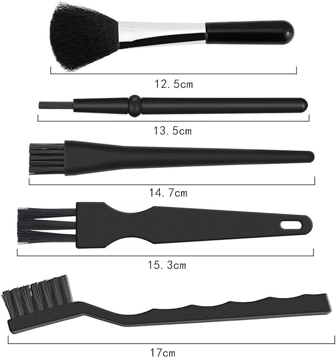 9 in 1 Anti Static Brush Computer Cleaning Kit for Keyboard PC Laptop | 9 nylon anti-static brushes for cleaning keyboards, PCs cameras and electronics without scratching delicate surfaces - Image 2