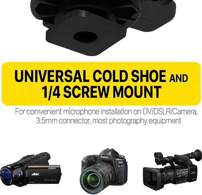 Acuvar Mini Shotgun Microphone for Camera & Smartphone, External Camera Mic for DSLR, Camcorder & Phone, 3.5mm Plug, Vlogging & YouTube - Image 3