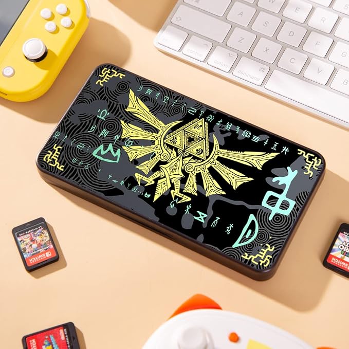PERFECTSIGHT Switch Game Case Compatible with Nintendo Switch 2/OLED/Switch Lite, 24 Switch Game Holder Cartridge Case with 24 Game & 48 Micro SD Cards Storage, Kingdom Badge - Image 6