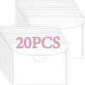 20 Pieces Clear Stamp and Dies Storage Bags,Resealable Plastic Envelopes Pockets for Cutting Dies Stencil Crafts Organizer Holder Arts Crafts Scrapbooking Supplies 9.4x7inch Clear Bags by CYFUNDESIGN