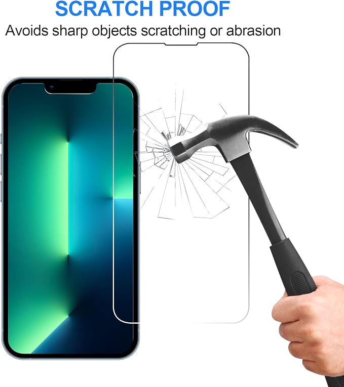 3+3 Pack Glass Screen Protector for iPhone 13 Pro Max, 6.7 Inch | Camera Lens Protector, HD Clear Tempered Glass Film, Anti-Scratch, Bubble Free, Case-friendly - Image 3