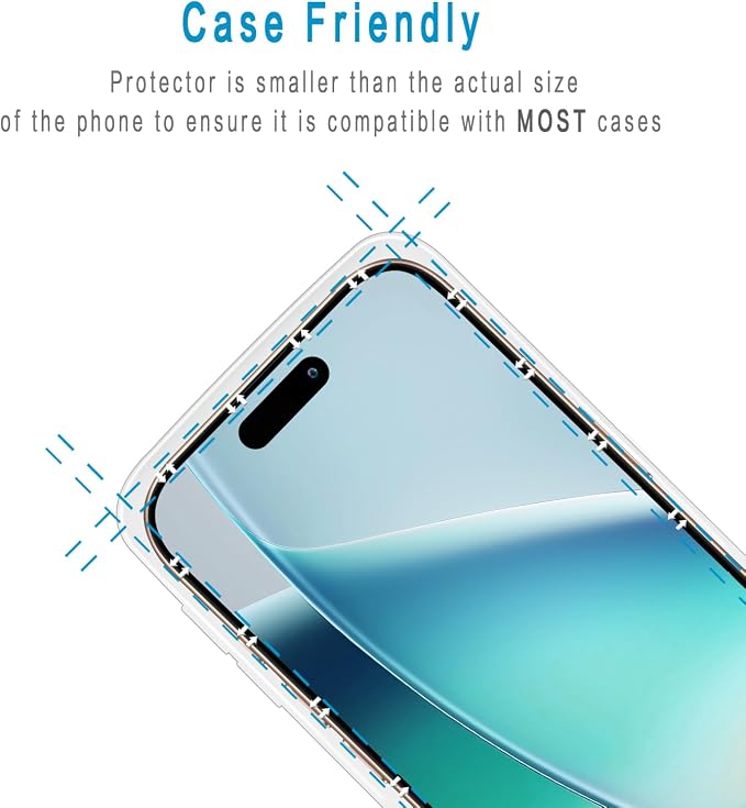 2+2 Pack Screen Protector for iPhone 17 6.3 Inch Tempered Glass | with Camera Lens Protector, 9H Tempered Glass, Anti Scratch, Bubble Free - Image 6