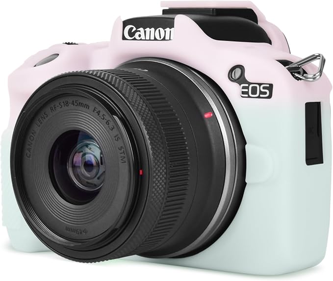 Rieibi EOSR50 EOS R50 Case, Soft Silicone Protective Case for Canon EOS R50 EOSR50 Vlogging Camera, Lightweight EOS R50 Camera Case Cover Grip Body Skin - Gradient by Rieibi