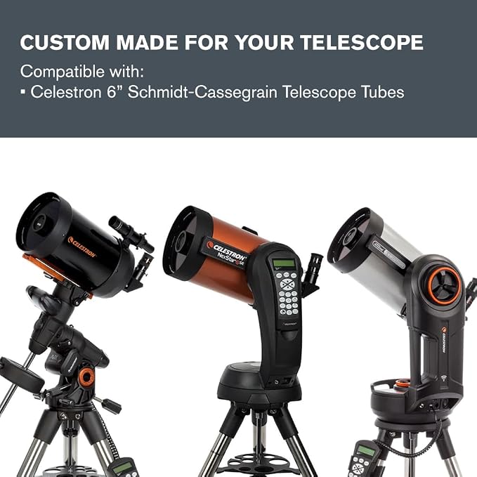 Celestron EclipSmart 6" Solar Safe Eclipse Telescope Filter – ISO Compliant | ISO 12312-2 Compliant, 6" Schmidt-Cassegrain Compatible, Observe Eclipses & Sunspots, Secure Fit, Natural Orange Tint - Image 3