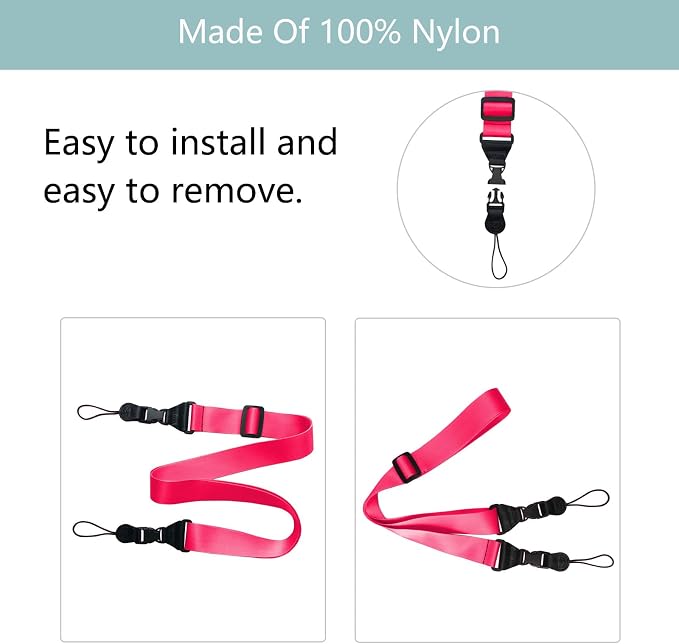 3 Pack Adjustable Shoulder Strap, iPad Strap Nylon Neck Lanyard | for iPad/Samsung Tablet Case,Camera Binocular Crossbody Laptop Luggage Bag - Image 4