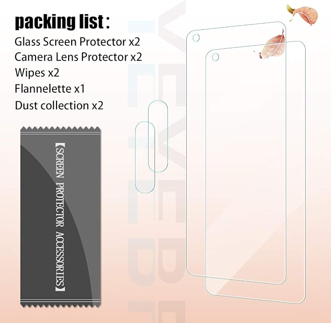 YEBF Galaxy A21 HD Clear Tempered Glass Screen Protector + Camera Lens Protectors by YEYEBF,[2+2 Pack] [3D Glass] [Anti-Glare] [Bubble-Free] Screen Protector Glass for Samsung Galaxy A21 - Image 7