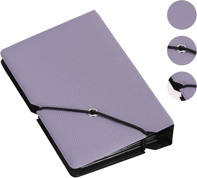 2x3 Instax Mini Photo Album, 28 Pockets. Antique Violet, 1PK | Portable Wallet Size Album Stores 2x3 inch Instant Photos. Fits Polaroid, Instax Mini, Kodak Mini Prints and Zink. - Image 2