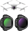 NEEWER Variable ND Filter Set Compatible with DJI Mini 5 Pro Drone Camera (ND2-32 + ND64-512), Snap On Adjustable Neutral Density Multicoated Optical Glass Lens Filter Photography Accessories, 2 Pack by Neewer