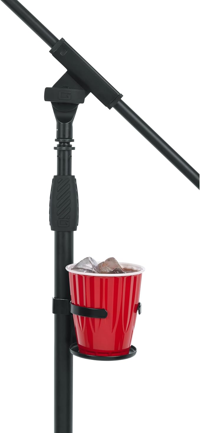 Gator Frameworks Clamp On Single Cup Holder for Mic Stands (GFW-SINGLECUP) | Holds a Single Cup/Beverage, Fits Cans & Plastic Cups, Can Mount to Drum Hardware - Image 4