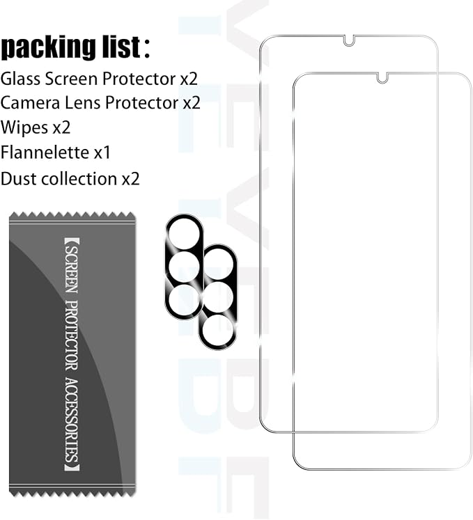 Galaxy A26 HD Clear Tempered Glass Screen Protector + Camera Lens Protectors, [2+2 Pack] [3D Glass] [Anti-Glare] [Bubble-Free] Screen Protector Glass For Samsung Galaxy A26 - Image 7