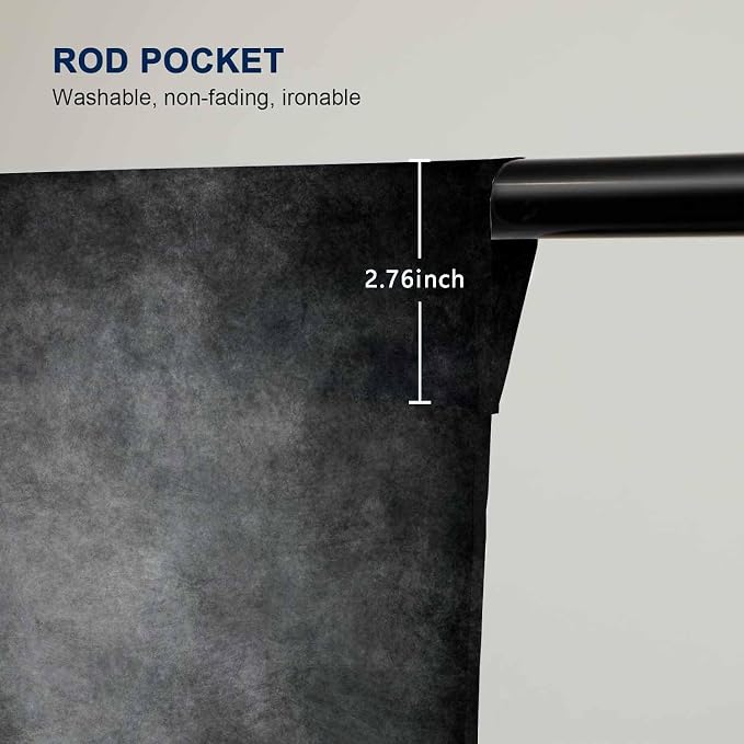 Abstract Black 5x7ft Backdrop Background for Photography Headshot Portraits Photography Backdrops Dark Grey Photo Backdrops for Photography Black Photo Backdrop Cloth - Image 6