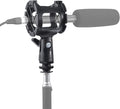 Bestshoot Microphone Shock Mount Universal Holder Clip + Hot Shoe Adapter for Condenser Shot gun Mic D230, ME66, NTG-2,NTG-1, AT-875R Neewer NW-81(1Pack) by Ruittos