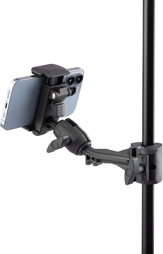 OnStage TCM1500 Tablet/Smartphone Holder (Setup for Tablets, Computers, E-Readers, Smartphones, and Phablets, Clamp Mount, Nonslip Padding, Adjustable Angle and Rotation, External Battery Holder) - Image 6