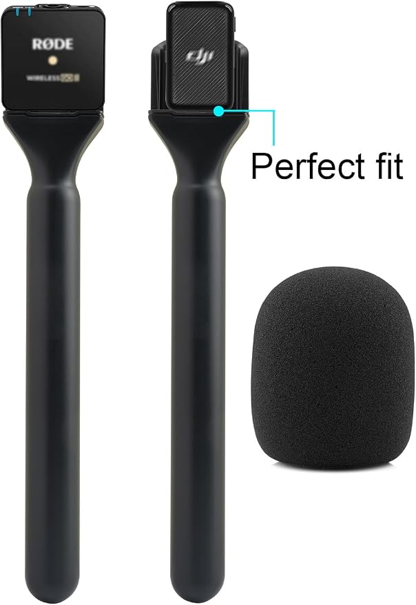 Stick for Dji Mic 1 2 3 Holder, Wireless Mic Handle for Rode | Mic Holder for Dji 2, Interview Handle for Rode Wireless Micro GO 2 II ME Pro, Mic Holder Stick for Hollyland Lav Mic, 2Pack - Image 3