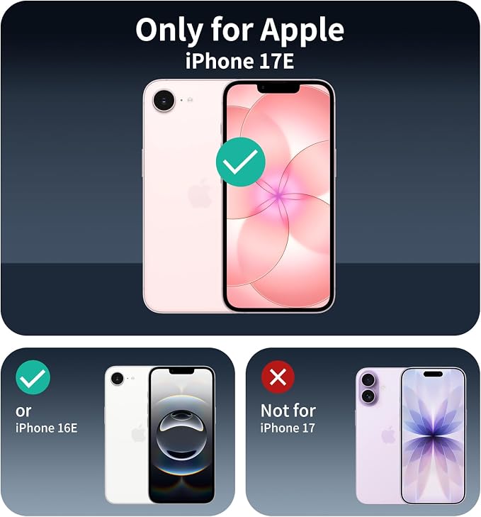 4-Pack Camera Lens Protector for iPhone 17e/16e, 9H Tempered Glass Camera Cover Screen Protector Accessories, HD Clarity, Anti-scratch, Case Friendly, Shockproof Full Protective - Image 2