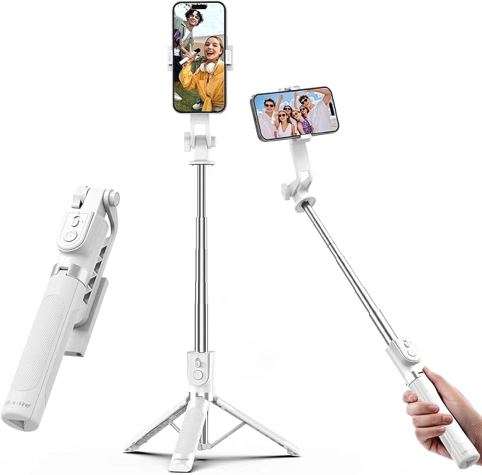 UBeesize Selfie Stick Tripod for iPhone and Android, 52'' Extendable Phone Tripod Stand with Remote, Portable Selfie Sticks with Phone Holder for Video Recording & Travel by UBeesize