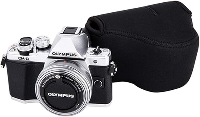JJC Black Ultra Light Neoprene Camera Case, Compatible with X-E4 X-T30 II X-T30 X-T20 X-T10 +Short Prime Lens, 18mm F1.4/ 27mm F2.8/ 35mm F2, Pouch Bag Fuji X100V X100VI, Compact Size 127x85x84mm - Image 5