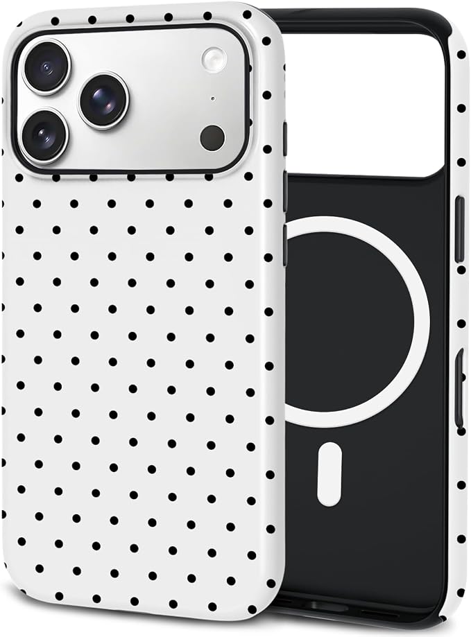 TPU Phone Case for iPhone 17 Pro, MagSafe Wireless Charging Compatible, Shockproof Slim Fit Protective Cover with Anti-Yellowing & Raised Camera Protection (Polka dot 8, iPhone 17 Pro(6.3")) by Unknown