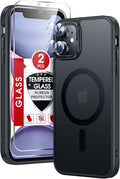 LeYi for iPhone-11 Phone Case with Screen Protector X2 + Camera Cover X2, Compatible with MagSafe Magnetic Funda para i Phone 11case Military Grade Protective Women Men Cases ipone 11, Black by LeYi