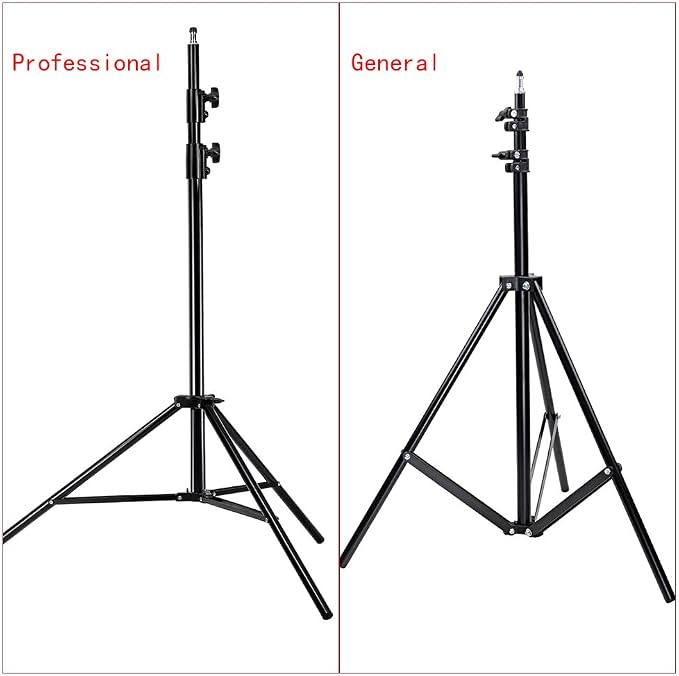 NEEWER PRO 9feet/260cm Spring Loaded Heavy Duty Photography Photo Studio Light Stands with 1/4" Screw & 5/8 Stud for Video, Portrait and Photography Lighting (2 Packs) | 2 Pack, Photo Studio Light Tripods, 1/4" Screw, 5/8 Stud, for Video, Portrait, and... - Image 2