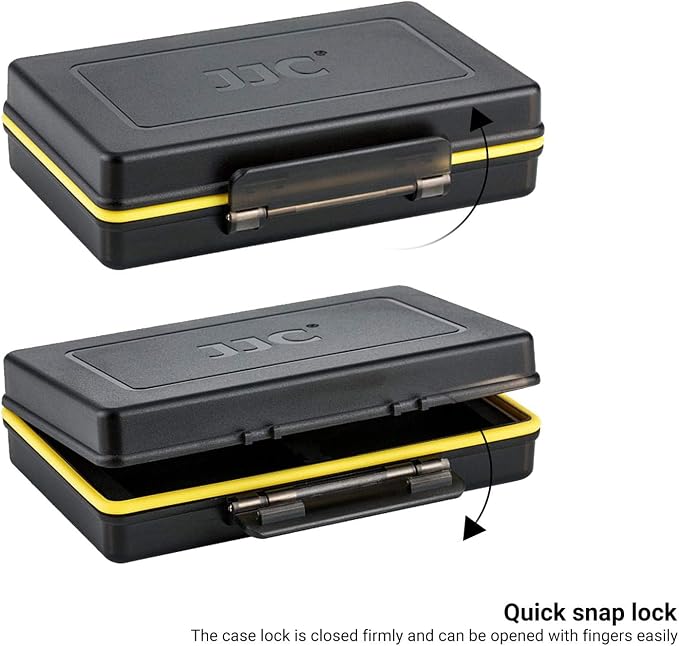 JJC Camera Battery Memory Card Case, SD Micro SD TF MSD XQD Card and Battery Holder Storage Organizer for Canon Nikon Sony Fujifilm Olympus,Water-Resistant & Shockproof - Image 7