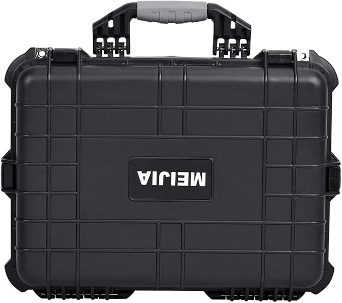 MEIJIA All Weather IP67 Waterproof Hard Camera Case,Hard Protective Case,Hard Case with Customizable Foam,Fit Use of Drones,Camera,Equipments,Pistols(Black,19.78x15.77x7.41inches) - Image 5