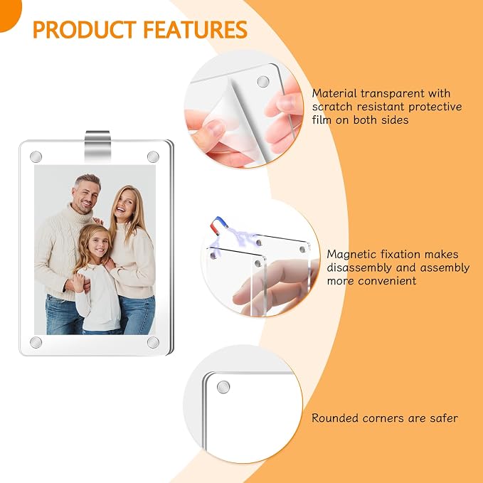 2Pcs Car Visor Photo Clip for Magnetic Car Picture Holder for 3 Inch Photos,Car Visor Picture Holder,Personalized Car Accessories with Clips for Easy Display - Image 5