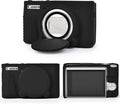 MUZIRI KINOKOO Case for Canon Powershot SX740/SX730 HS Digital Camera - Soft Protective Cover SX740 SX730 HS Camera Silicone Sleeve with Removable Lens Cover - Black by MUZIRIKINOKOO
