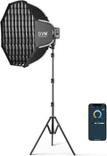 GVM SD80D 80W LED Video Light Kit with Softbox, Bowens Mount, CRI97+, 2700K-7500K Color Temperature, APP Control, and Tripod Stand for Video and Wedding Shooting | 2700K-7500K Color Temperature, Bowens Mount, Tripod Stand, CRI97, Wedding Shooting by GVMGreatVideoMaker