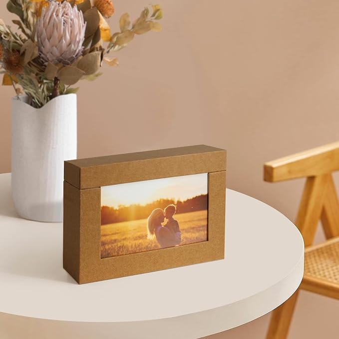 Cardboard Photo Boxes 5x7 For Pictures, Family Photos Storage Box Set, Photo Album Box Archival For Couple Photos, Postcards Box (2 pack) - Image 5