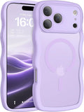 BENTOBEN Magnetic for iPhone 17 Pro Case, Cute Wavy [Full Camera Protection][Compatible with MagSafe] Matte Anti-Slip Bumper Women Girls Boys Protective Cover for 17 Pro 6.3", Lavender Purple by BENTOBEN