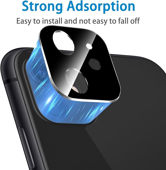 3 Pack Dengduoduo Camera Lens Protector for iPhone 11 & iPhone 12 Mini,Glitter Bling Sparkle Ultra HD, Tempered Glass, 9H Hardness, Anti-Scratch, Case Friendly, Easy to Install [No Affect on Night Shots] - Image 4