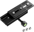 NEEWER Quick Release Plate with Clamp Adapter Set, 120mm QR Plate with Clamp, 3/8"&1/4" Screw, Bubble Level, 3/8” to 1/4” Screw Adapter, Compatible with Arca Swiss Tripod Monopod Ball Head by Neewer