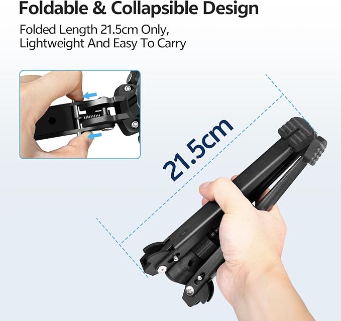 TONYBOO Monopod Tripod Base, Heavy Duty Aluminum Monopod Support Feet with 3/8-Inch Screw, Foldable Desktop Mini Tripod Stand for DSLR Camera, Stabilizer, Camcorder, Outdoor Photography-TM-5 - Image 7