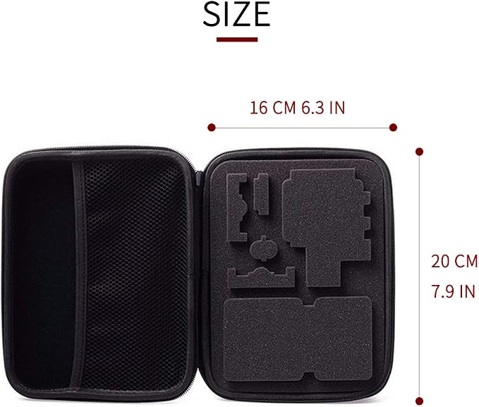 TEKCAM Action Camera Carrying Case Protective Storage Bag, Medium | Compatible with Gopro Hero 13 12 11 10 9 8 7/AKASO EK7000/Brave 4/Brave 7 LE/Brave 8/APEXCAM/Dragon Touch Action Camera - Image 2